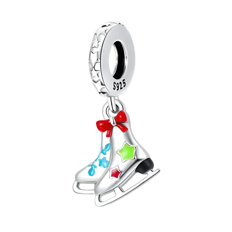 Charm de patinaje navideño
