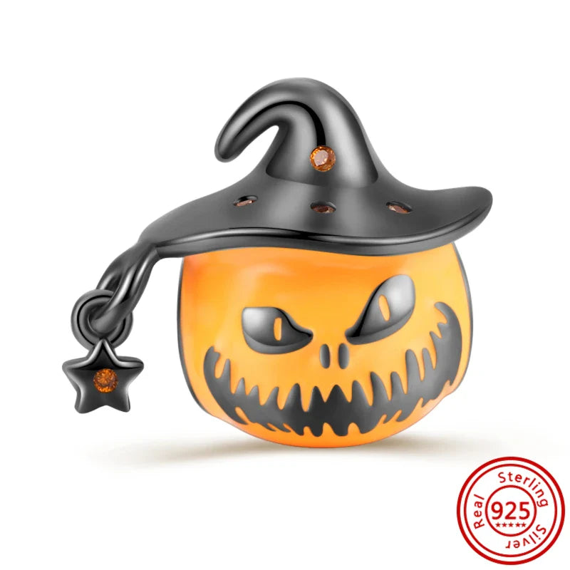 Dije de calabaza de bruja de Halloween