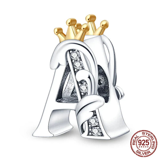 Personal Letter Crown Charm