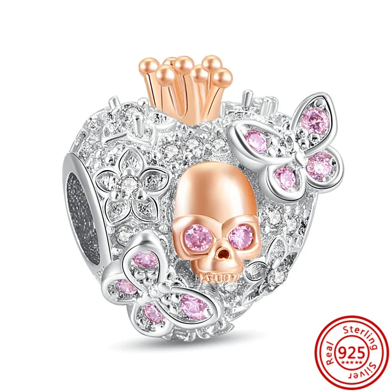 Halloween Pretty Skull Charm