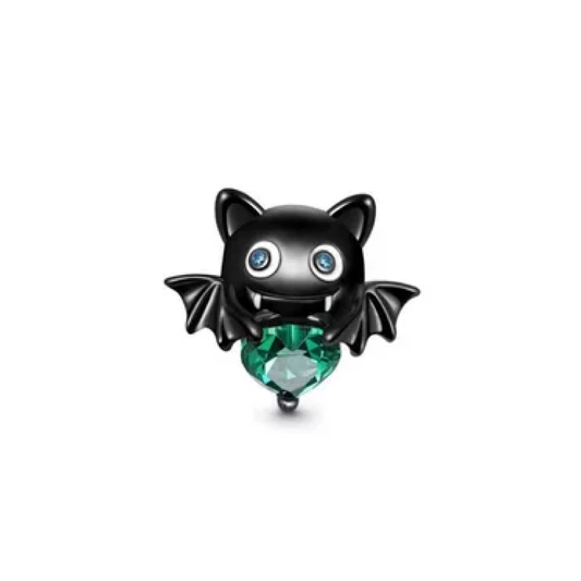 Charm Murciélago Negro Zirconia